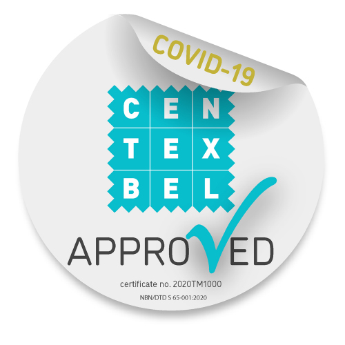 COVID19 approved label Centexbel